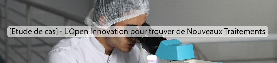 Couverture étude de cas open innovation industrie pharmaceutique